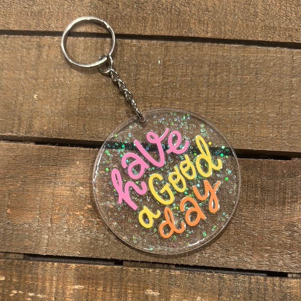 Colorful Glitter Keychain